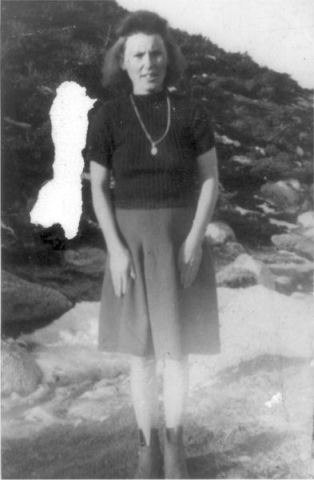 634: Margaret Mulrooney. /white streak is damage to the photo/ (circa 1942) [courtesy of Berkley Mulrooney]  - Daughter of Patrick Mulrooney &amp;amp; Mary Jane Northover